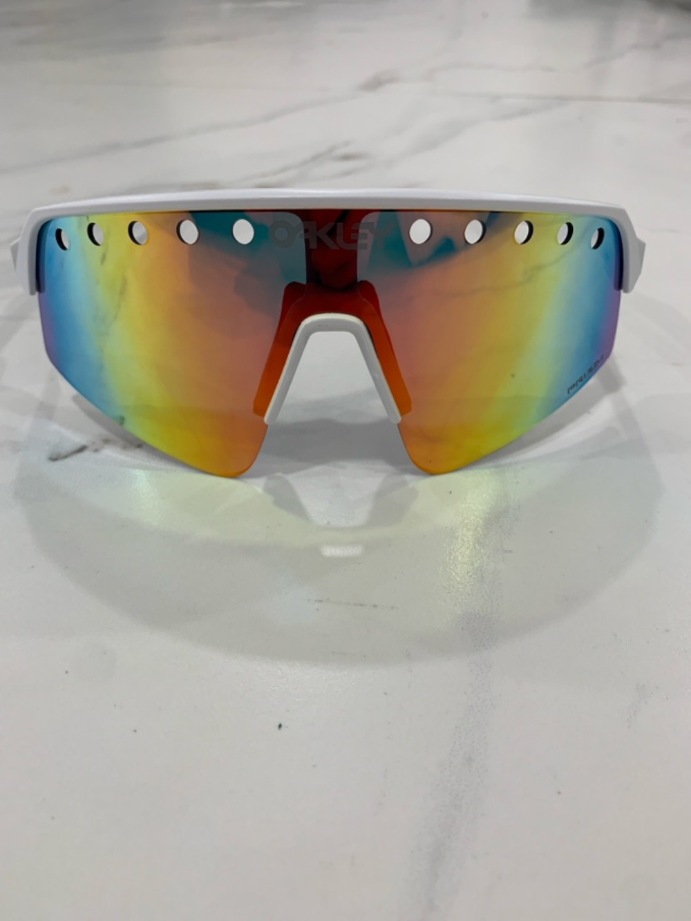 Oakley Sutro Lite Sweep Vented Torch Prizm Lenses White Frame